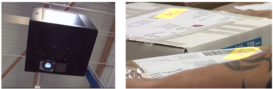 Parcel sortation scanning system powered by Viziotix. Pictures Courtesy Delcain_Mondial Relay.