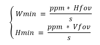 Viziotix minimal required sensor resolution formula